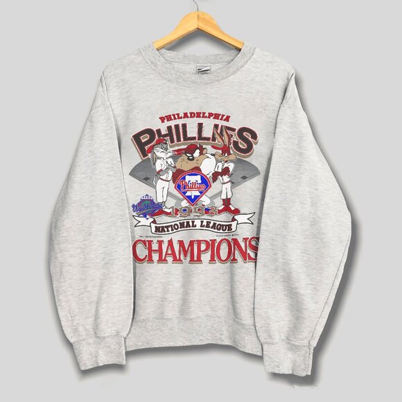 Vintage 1993 Philadelphia Phillies Looney Tunes Sweatshirt, MLB Phillies Shirt - Picture 1 of 2